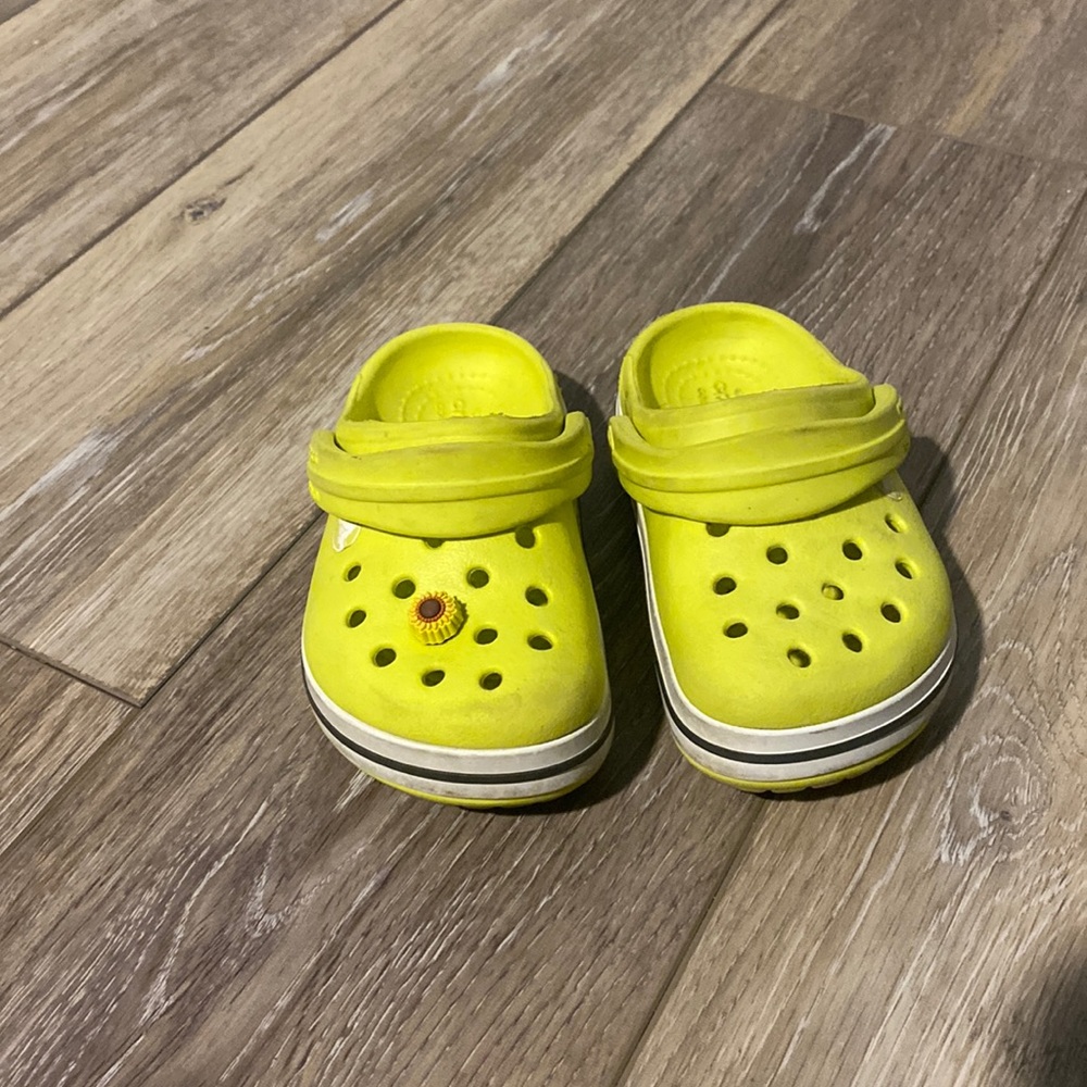 Toddler yellow crocs